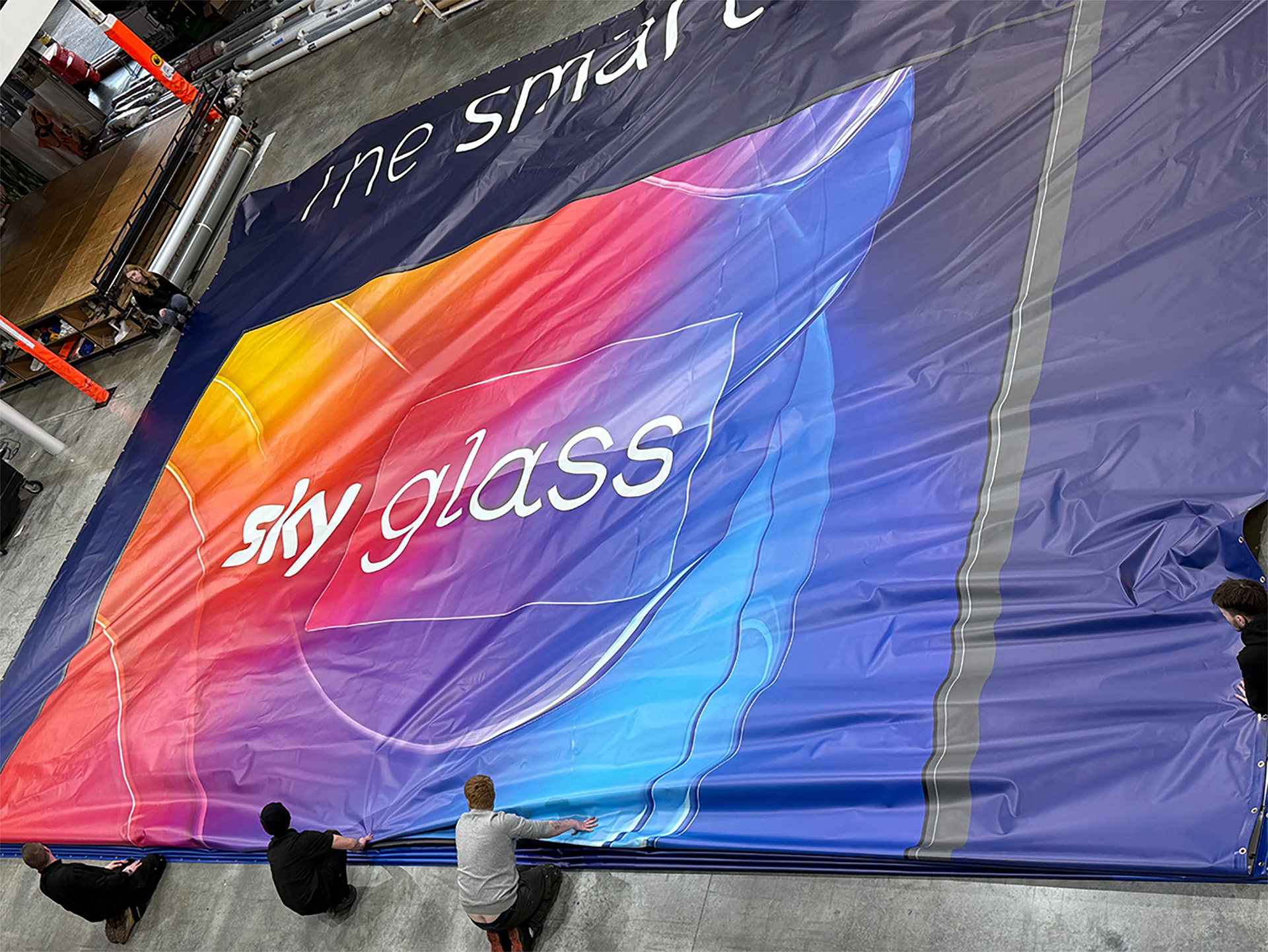 Sky Glass | Car park wrap large format print