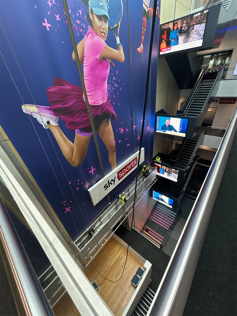 Sky building branding | Large format banner drops